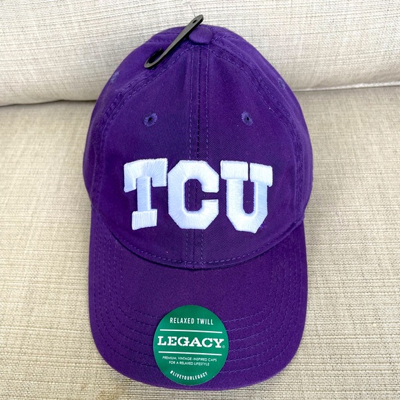 TCU, Purple with White Lettering Twill Hat - Picture 1 of 5